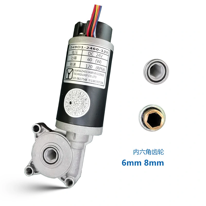 DC Permanent Magnet Electric Motor 24V Window Lift Motor with High Torque D49d1-2450-150