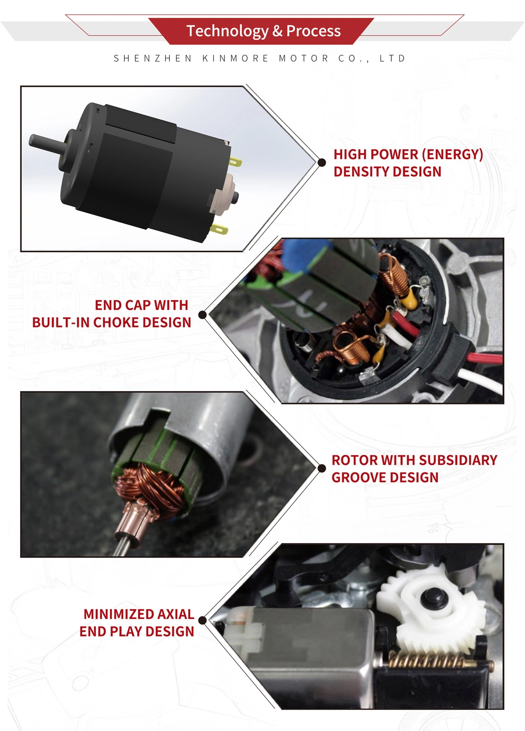 Kinmore RS 590 12 V 15000 Rpm DC Motor for Sunroof
